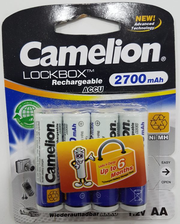 סוללות  נטענות AA CAMLION מארז 4 יחידות