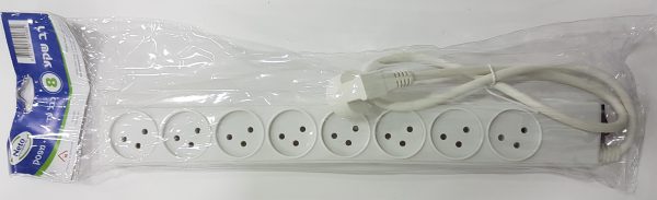 מפצל חשמל 8 שקעים  +כבל  מאריך 