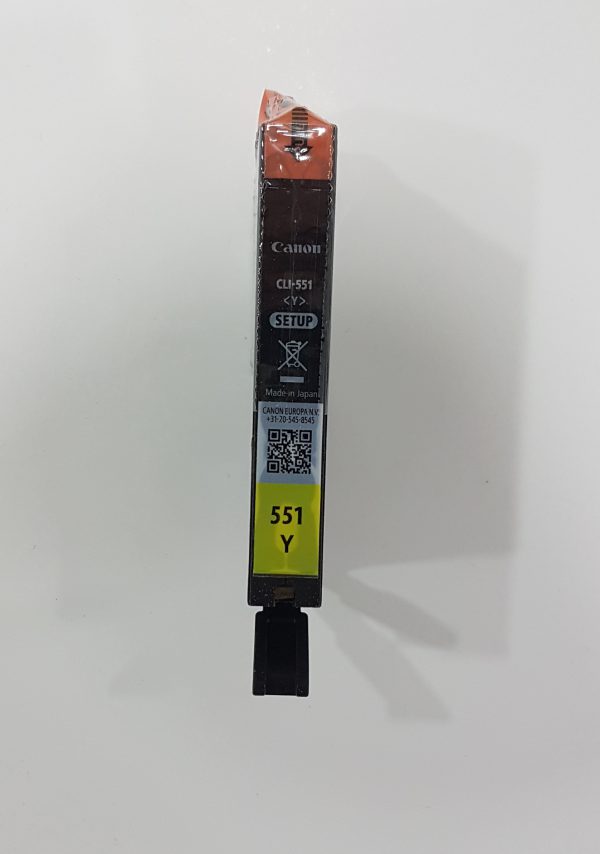 ראש דיו מקורי דגם CLI 551 צבע צהוב מתאים למדפסת קנון IP7250